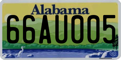 AL license plate 66AU005