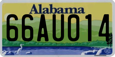 AL license plate 66AU014