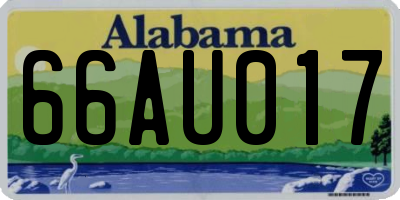 AL license plate 66AU017