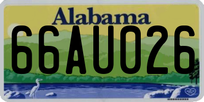 AL license plate 66AU026