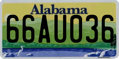 AL license plate 66AU036
