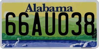 AL license plate 66AU038