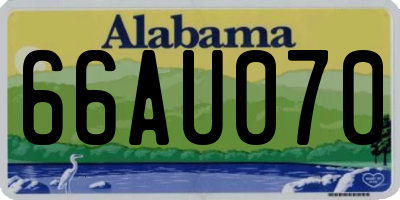 AL license plate 66AU070