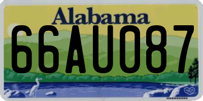 AL license plate 66AU087