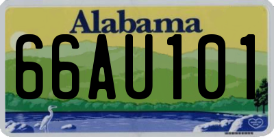 AL license plate 66AU101