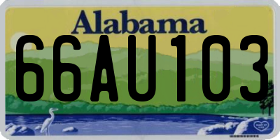 AL license plate 66AU103