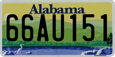 AL license plate 66AU151