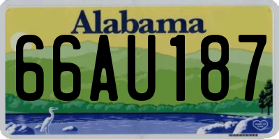 AL license plate 66AU187