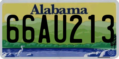 AL license plate 66AU213