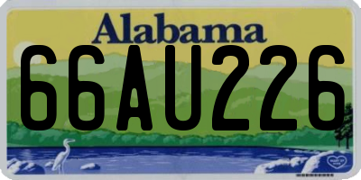 AL license plate 66AU226