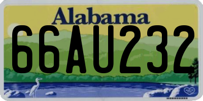 AL license plate 66AU232