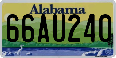 AL license plate 66AU240