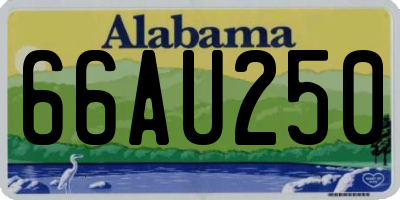 AL license plate 66AU250