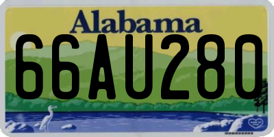AL license plate 66AU280