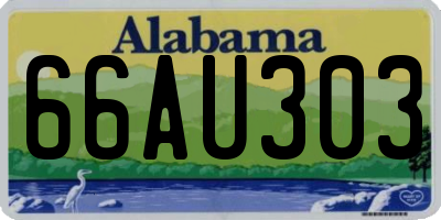 AL license plate 66AU303