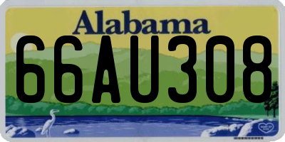 AL license plate 66AU308