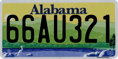 AL license plate 66AU321