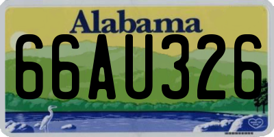 AL license plate 66AU326