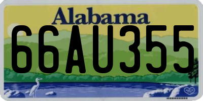 AL license plate 66AU355