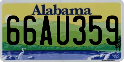 AL license plate 66AU359
