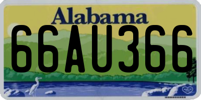 AL license plate 66AU366