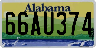 AL license plate 66AU374