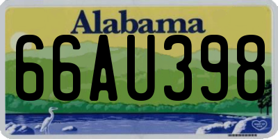 AL license plate 66AU398