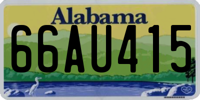 AL license plate 66AU415