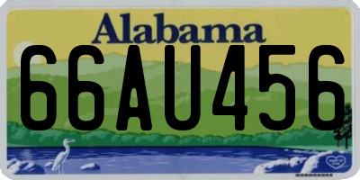 AL license plate 66AU456