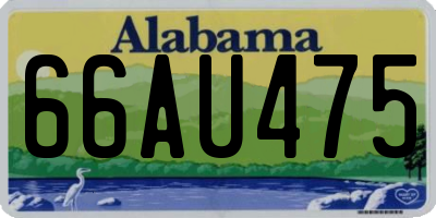 AL license plate 66AU475