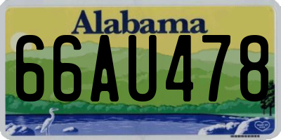 AL license plate 66AU478
