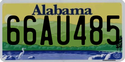 AL license plate 66AU485