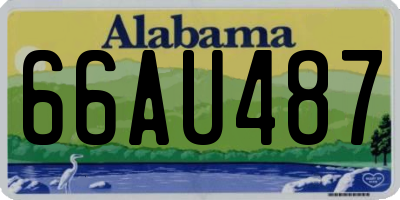 AL license plate 66AU487