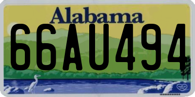 AL license plate 66AU494