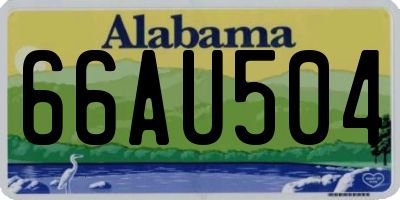 AL license plate 66AU504