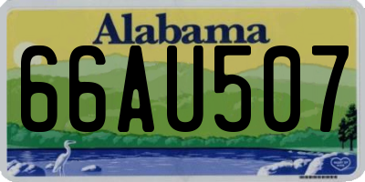 AL license plate 66AU507