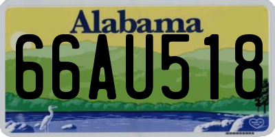 AL license plate 66AU518
