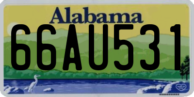 AL license plate 66AU531