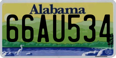 AL license plate 66AU534