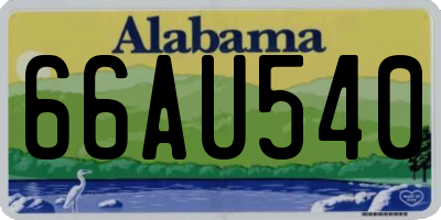 AL license plate 66AU540