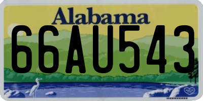 AL license plate 66AU543