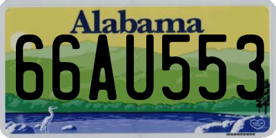 AL license plate 66AU553