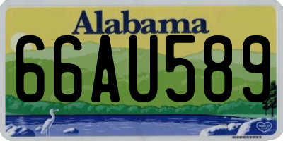 AL license plate 66AU589