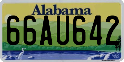 AL license plate 66AU642