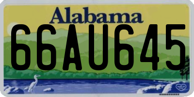 AL license plate 66AU645