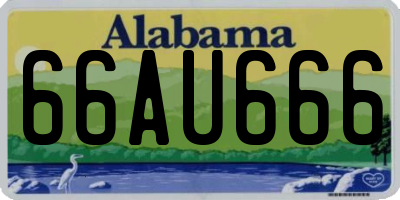AL license plate 66AU666