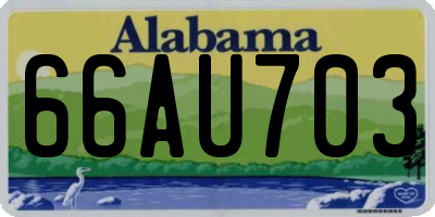 AL license plate 66AU703