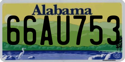 AL license plate 66AU753