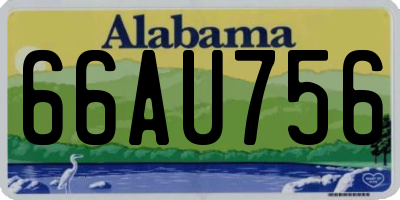 AL license plate 66AU756