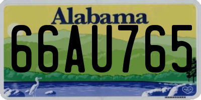 AL license plate 66AU765